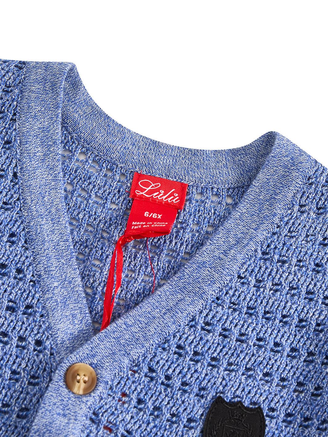 Eyelet Cardigan - Sky Blue