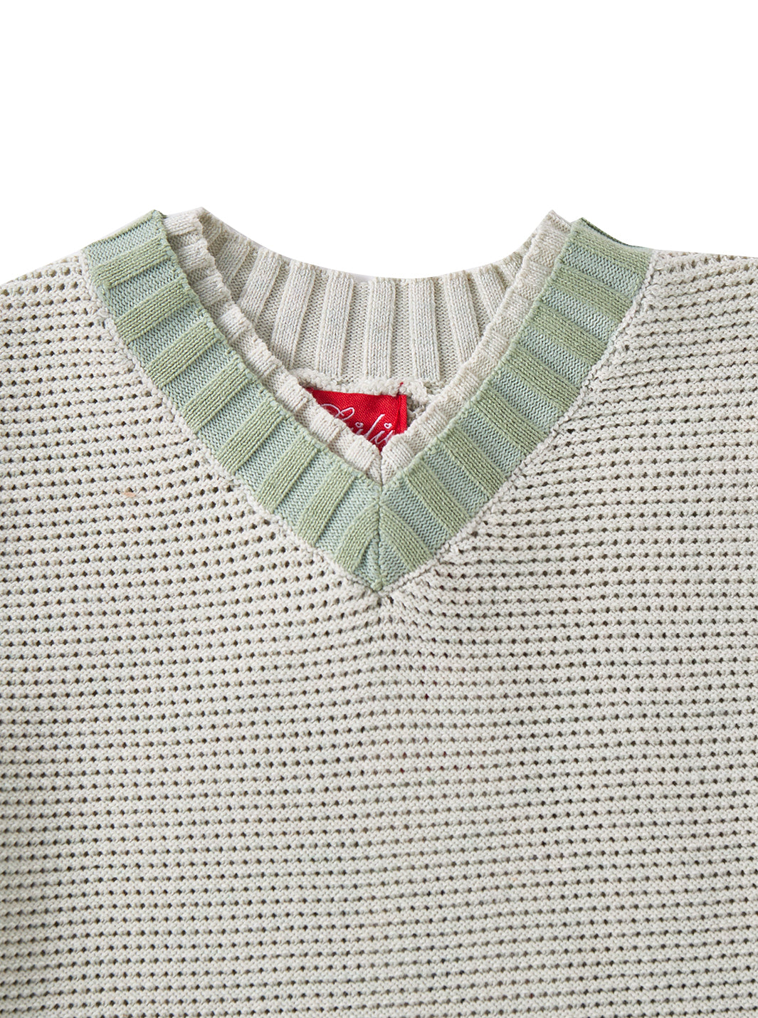 Grid Short Sleeve Sweater