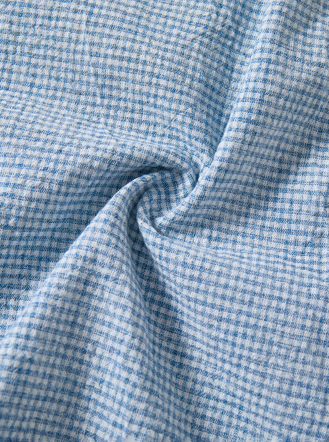 Gingham Jumper Robe - Blue