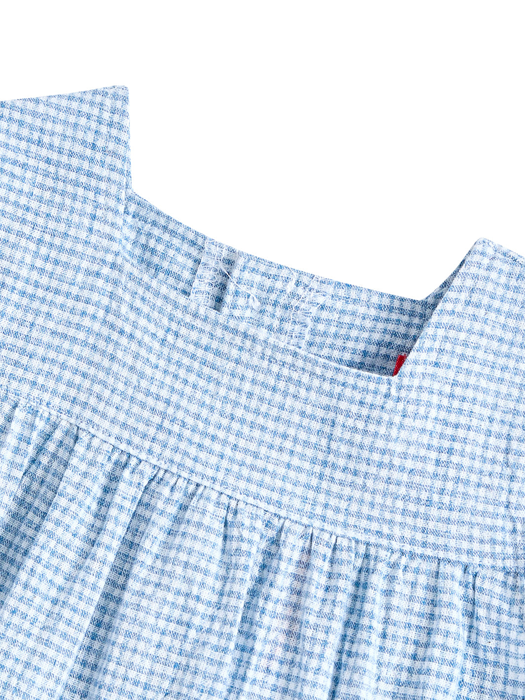 Gingham Overall Robe - Blue