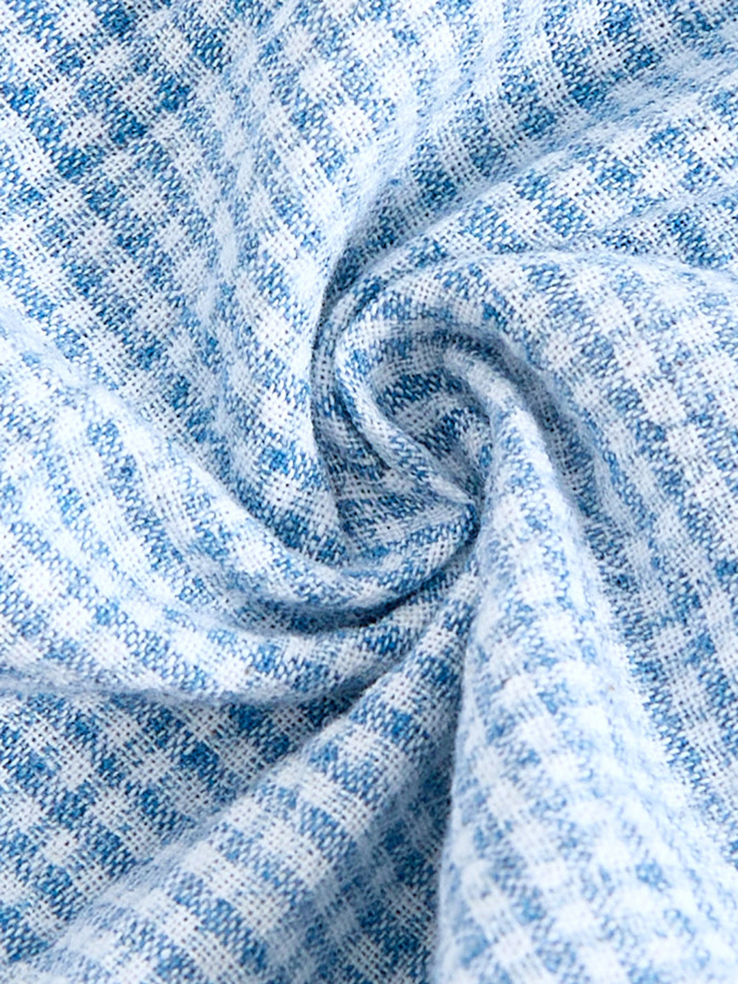 Gingham Overall Robe - Blue