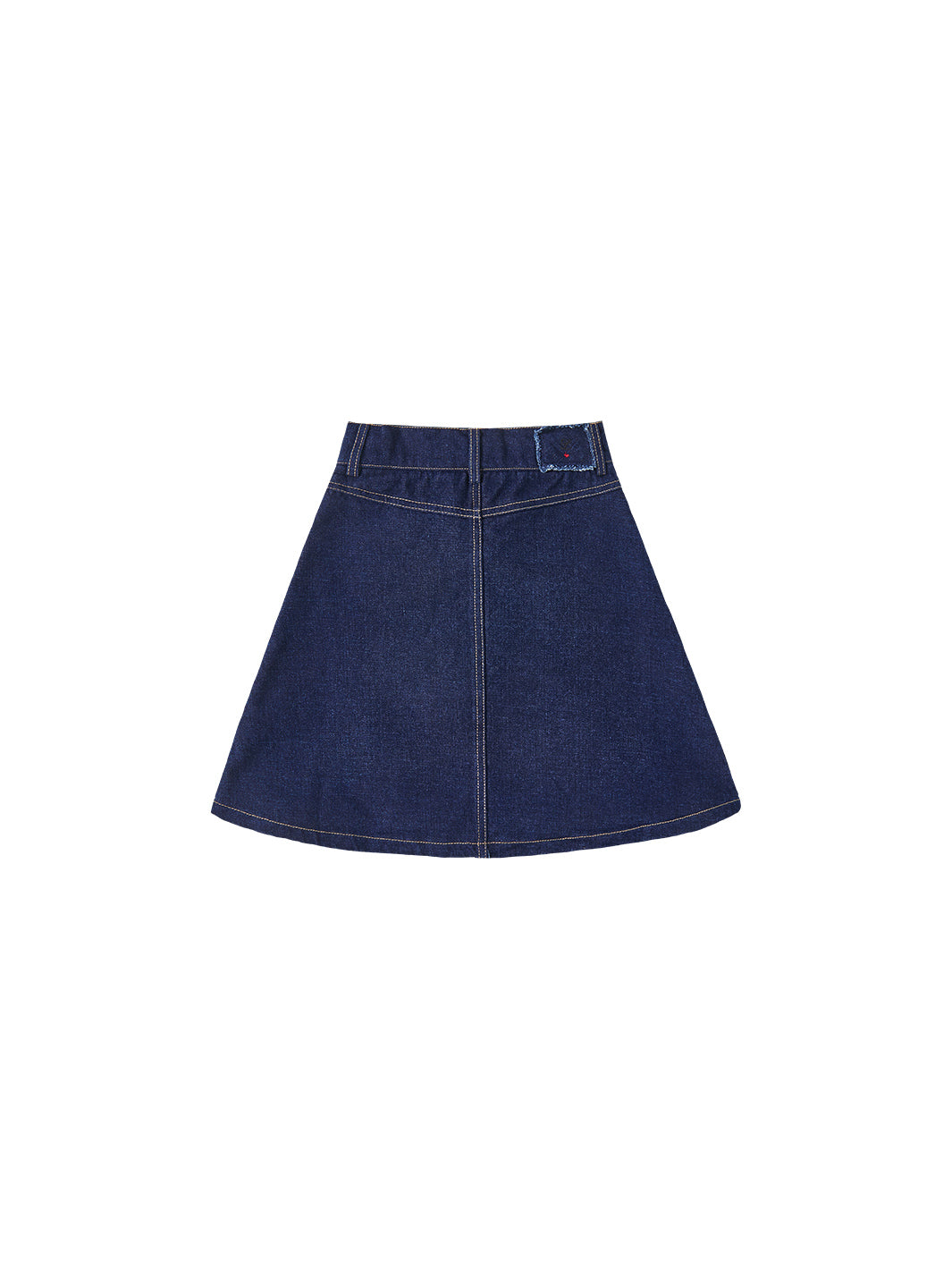 Denim Patch Skirt - Dk. Blue
