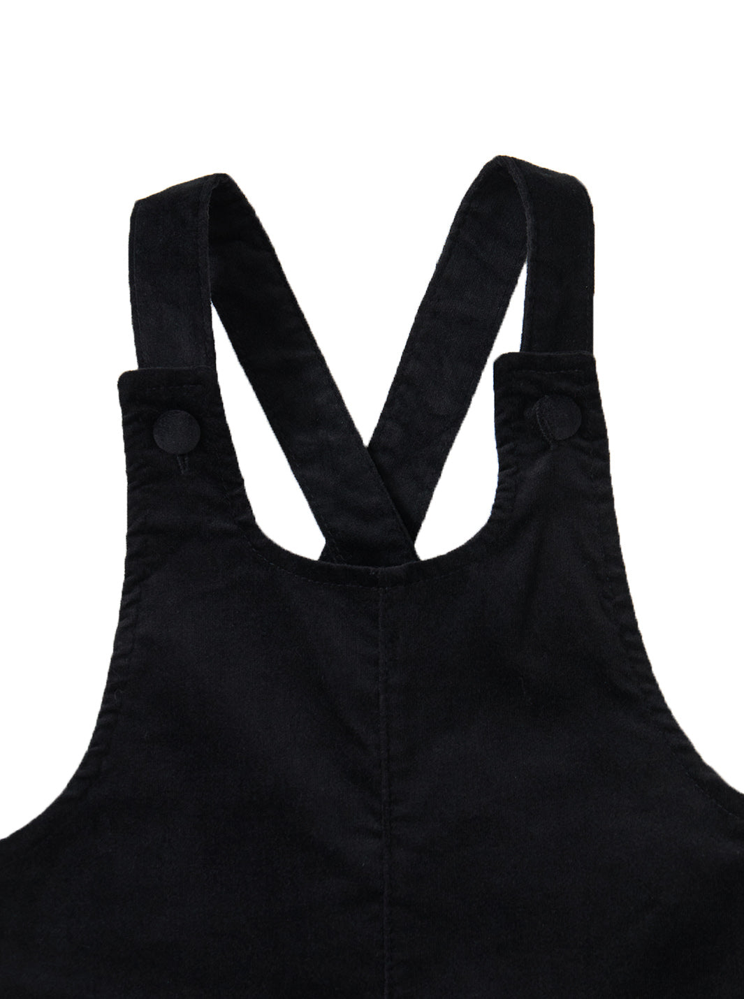Stretch Velvet Overall - Black