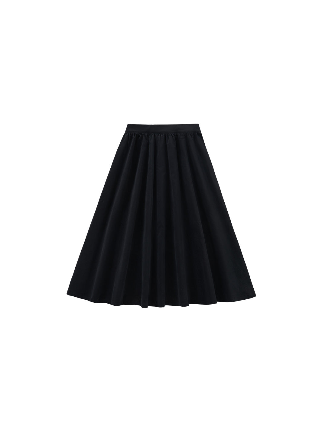 Stretch Velvet Skirt - Black