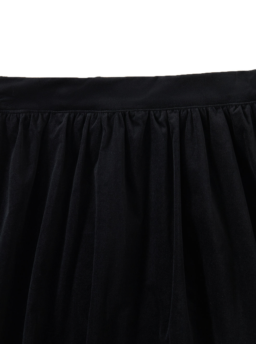 Stretch Velvet Skirt - Black