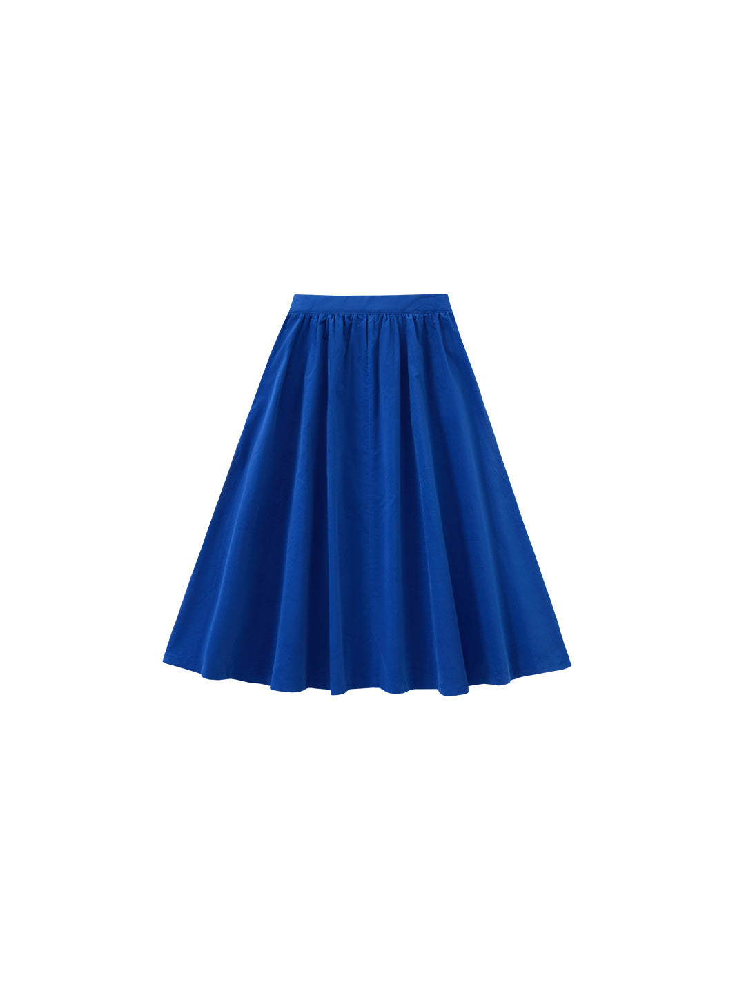 Stretch Velvet Skirt - Royal Blue