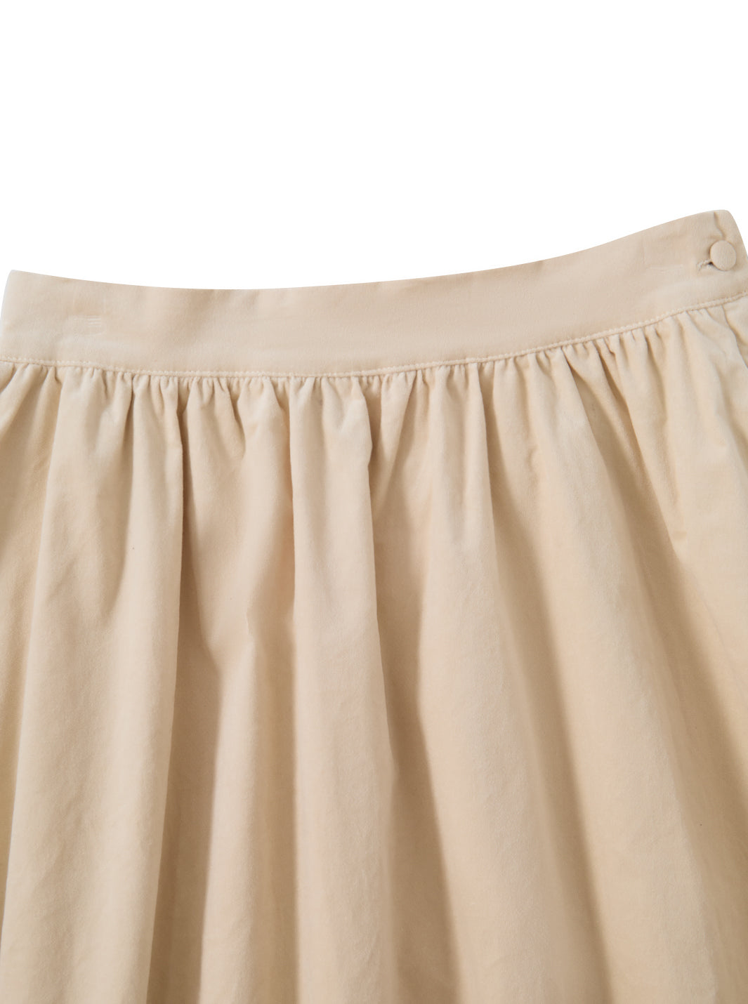 Stretch Velvet Skirt - Off White