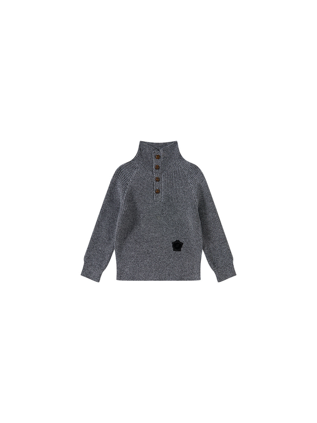 Midnight Crest Mock Neck Sweater