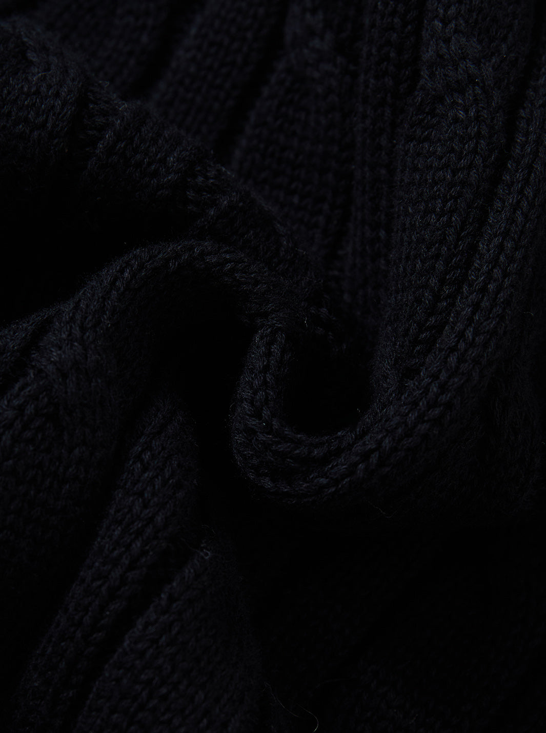 Cable Knit Sweater - Black