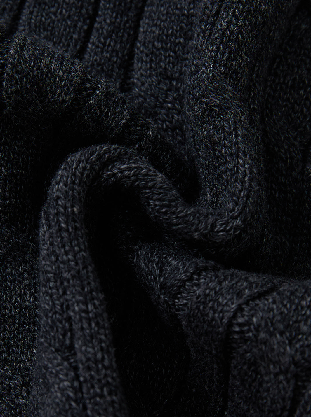 Cable Knit Sweater - Charcoal