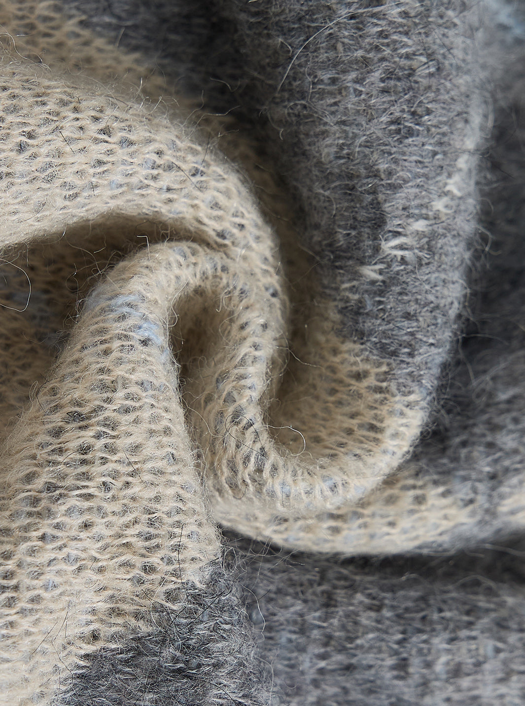 Mohair Argyle Sweater - Charcoal