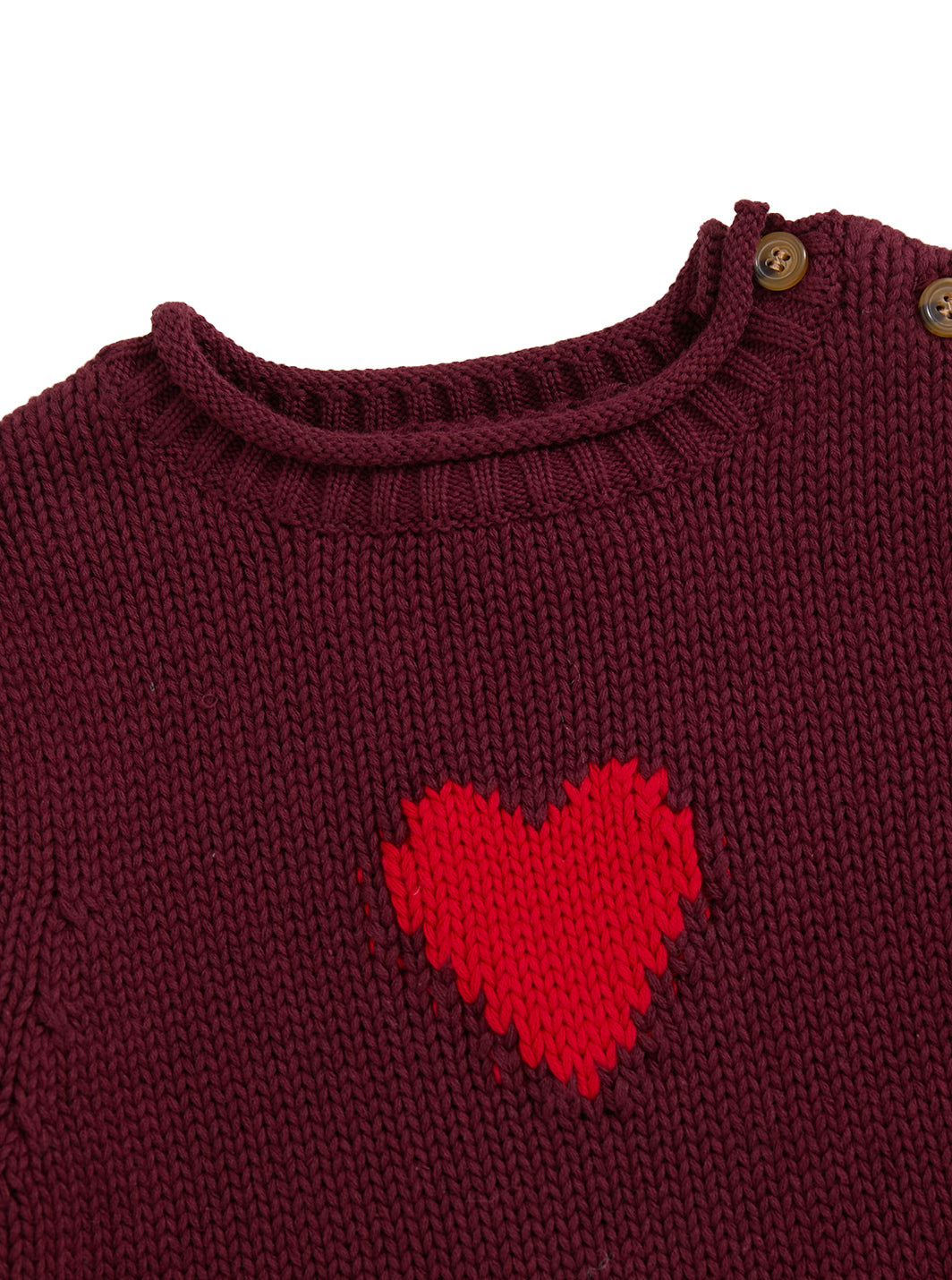 Berry Charm Heart Sweater