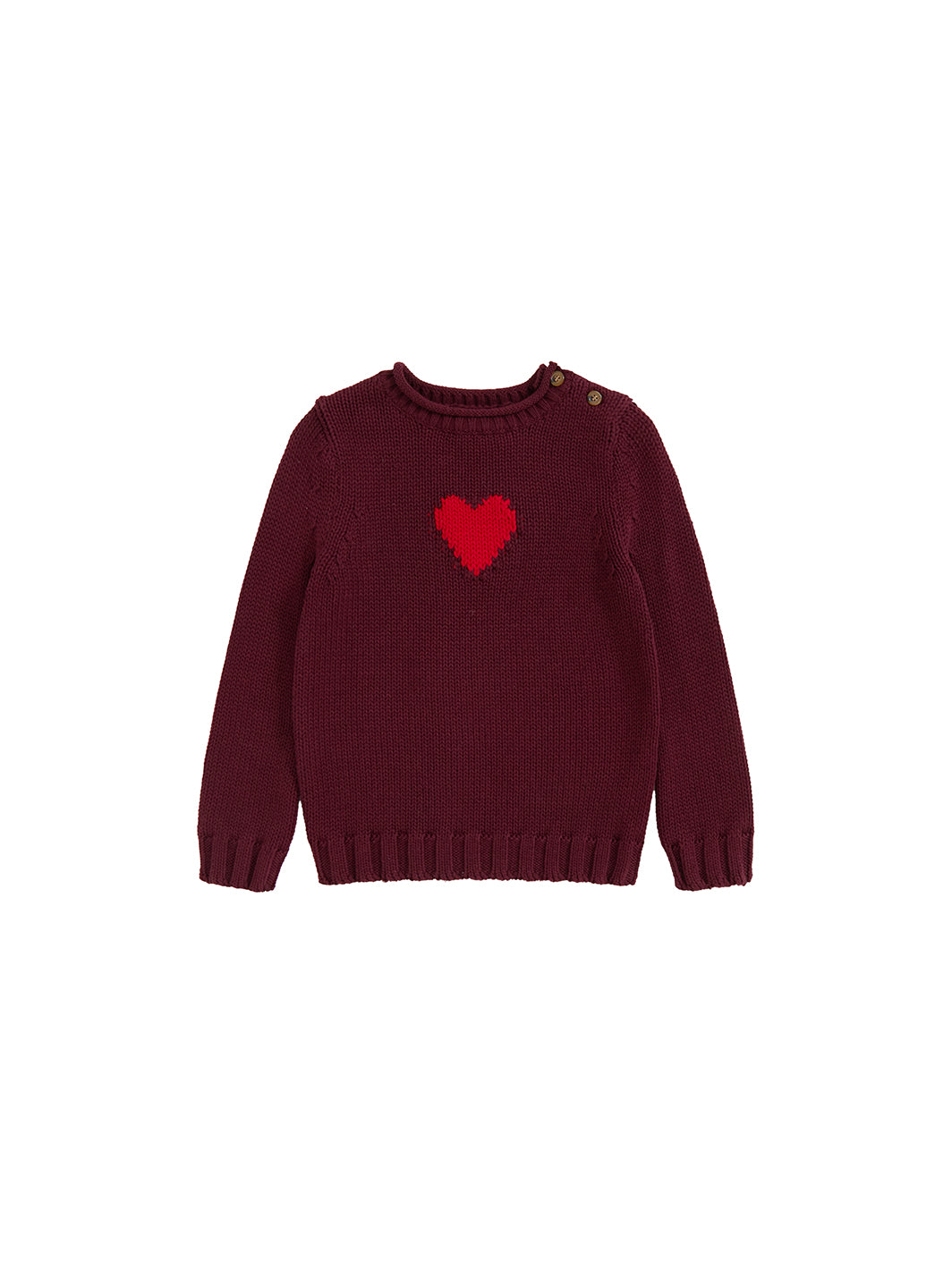 Berry Charm Heart Sweater