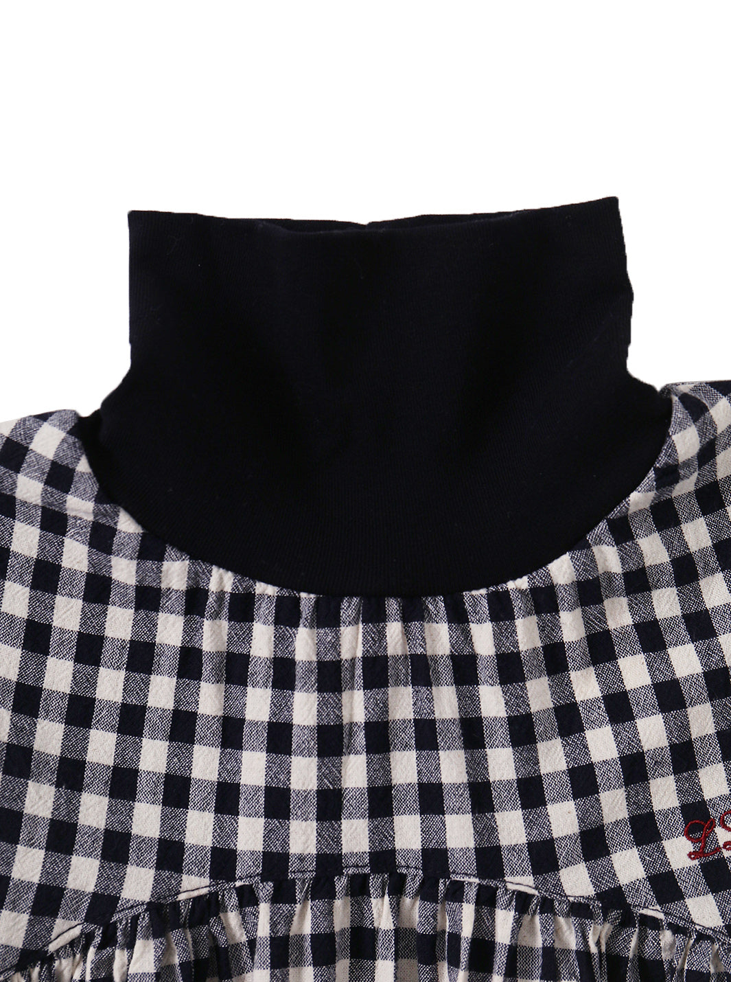 Gingham Turtleneck Robe