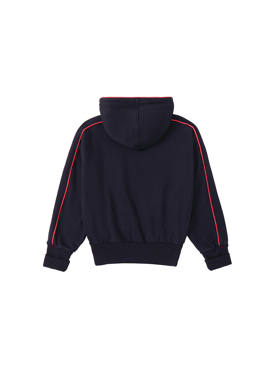 Classic Comfort Hooded Crop Top - Black
