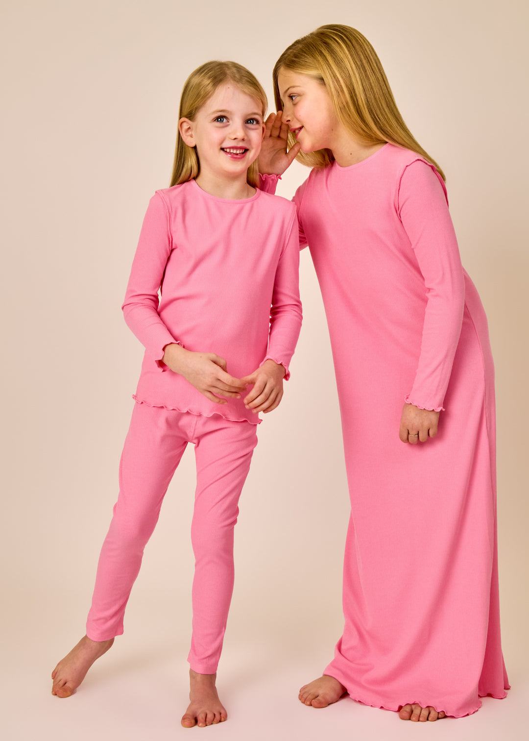 Bottom merrow edge Nightgown - Pink
