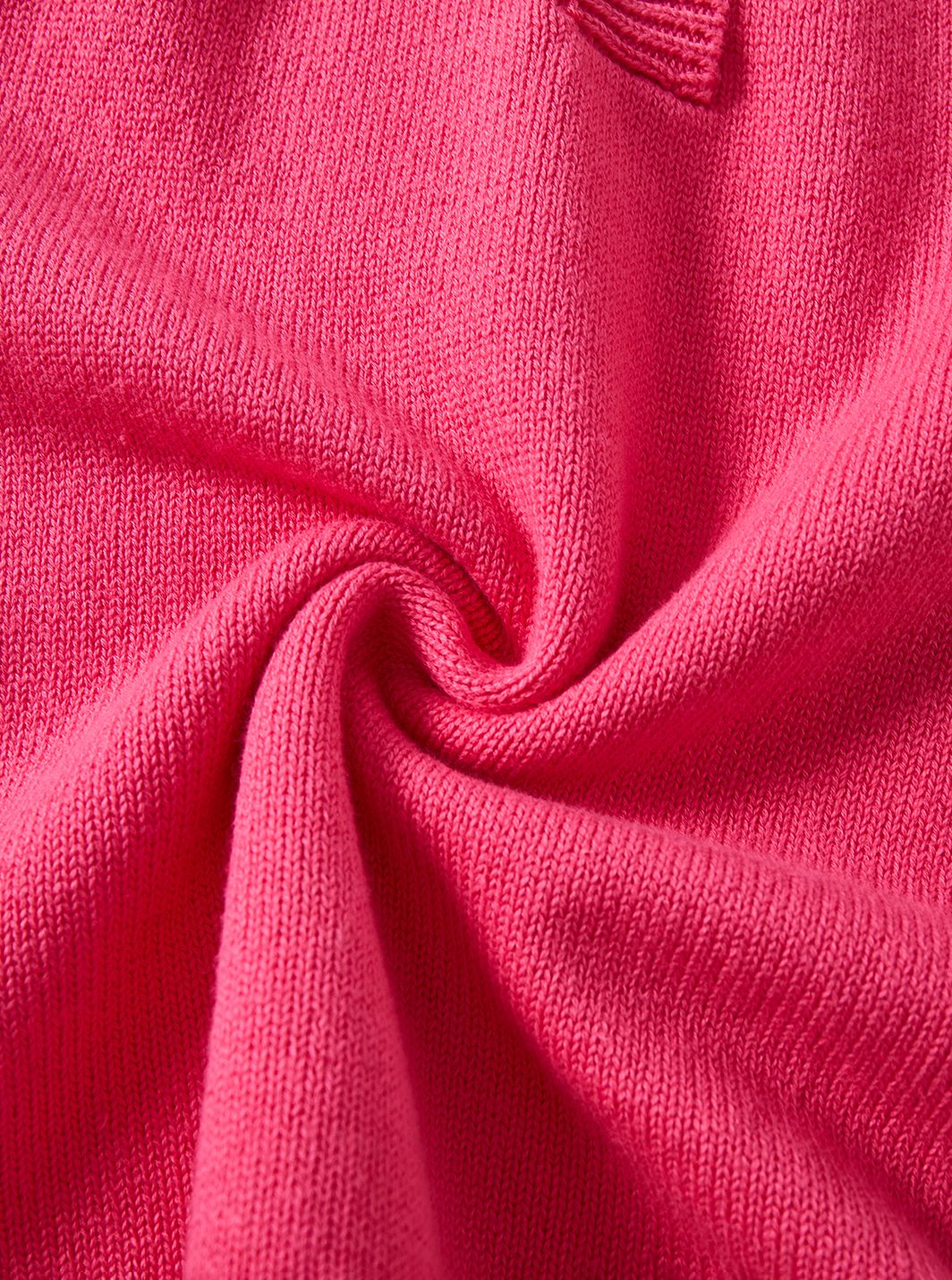 Knit Ruffle Dress - Neon Hot Pink