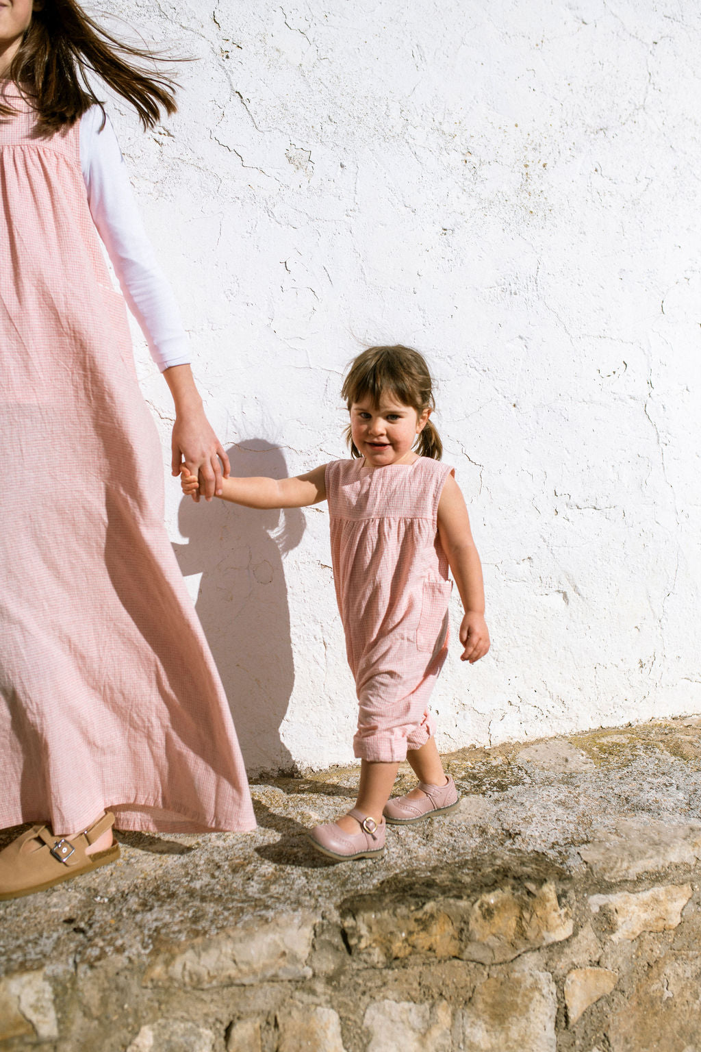 Gingham Overall Robe - Pink