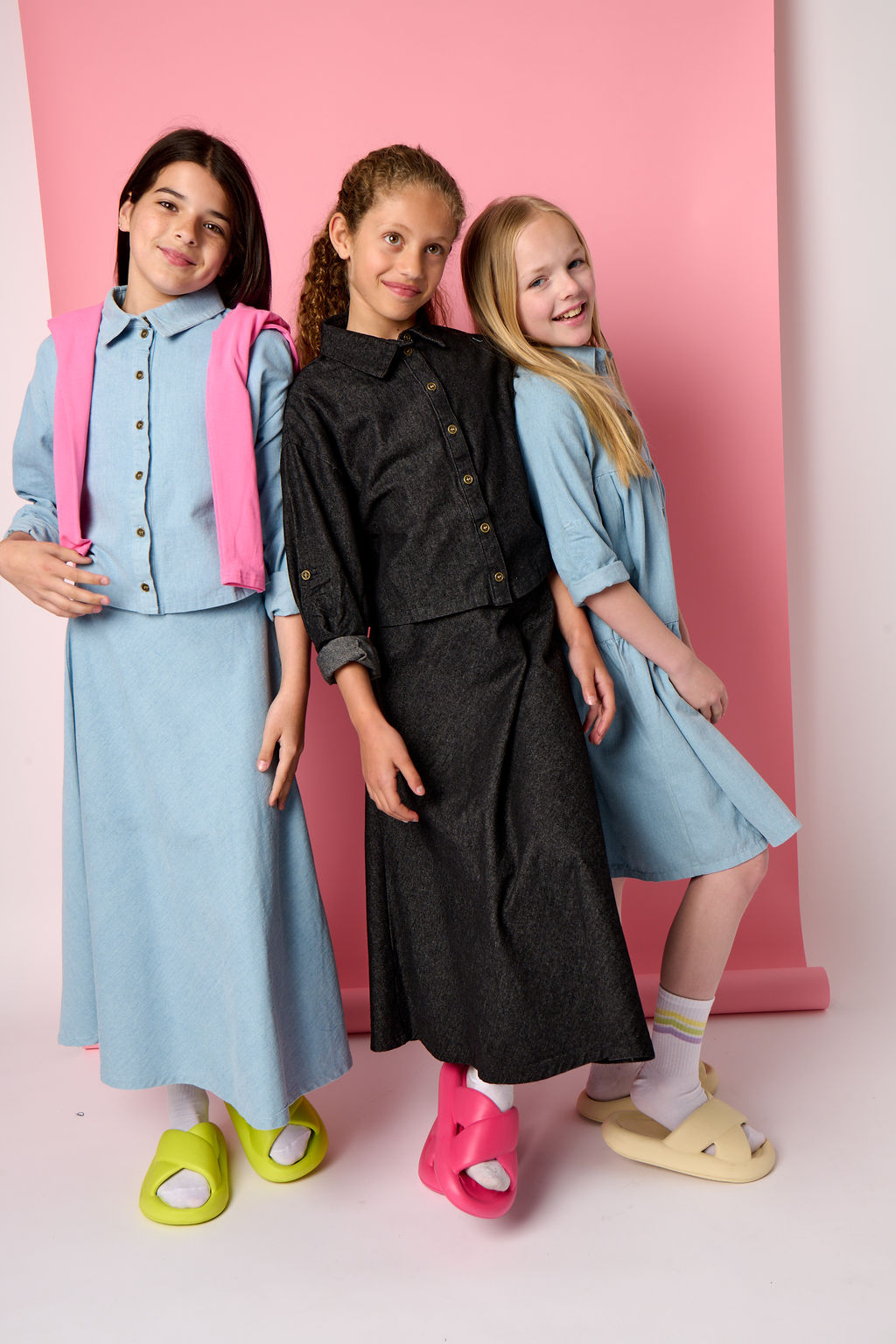 Denim Pocket Trim Shirt - Pale Blue Denim