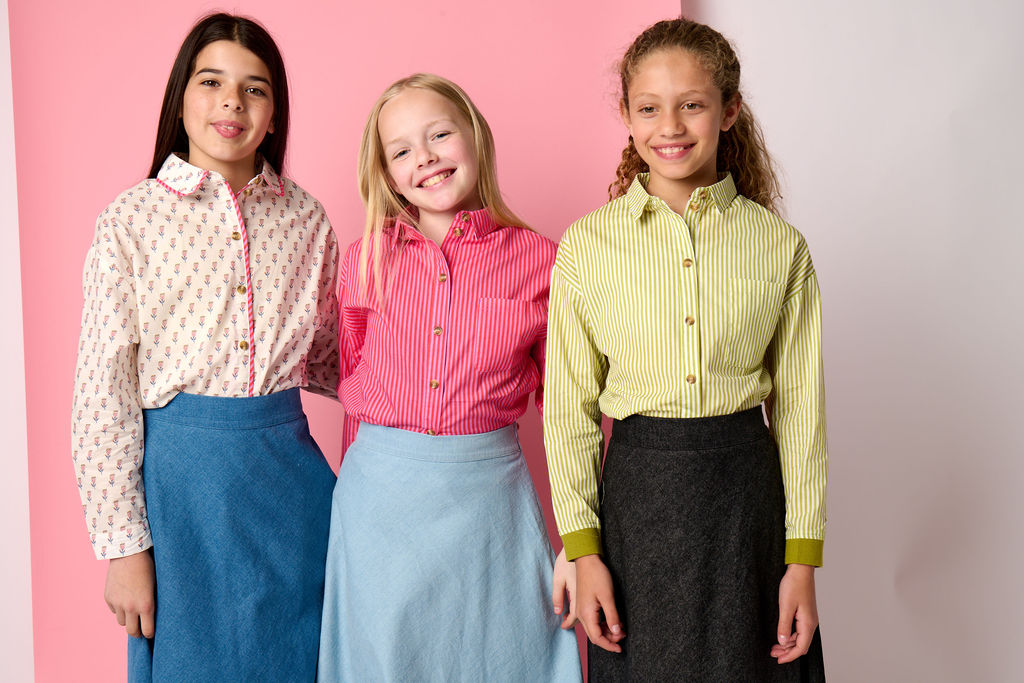 Striped Shirt - Olive/White Stripe