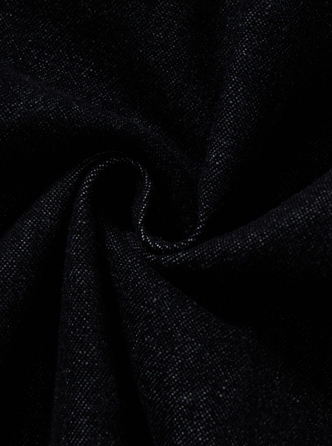 Denim V-neck Jumper - Black