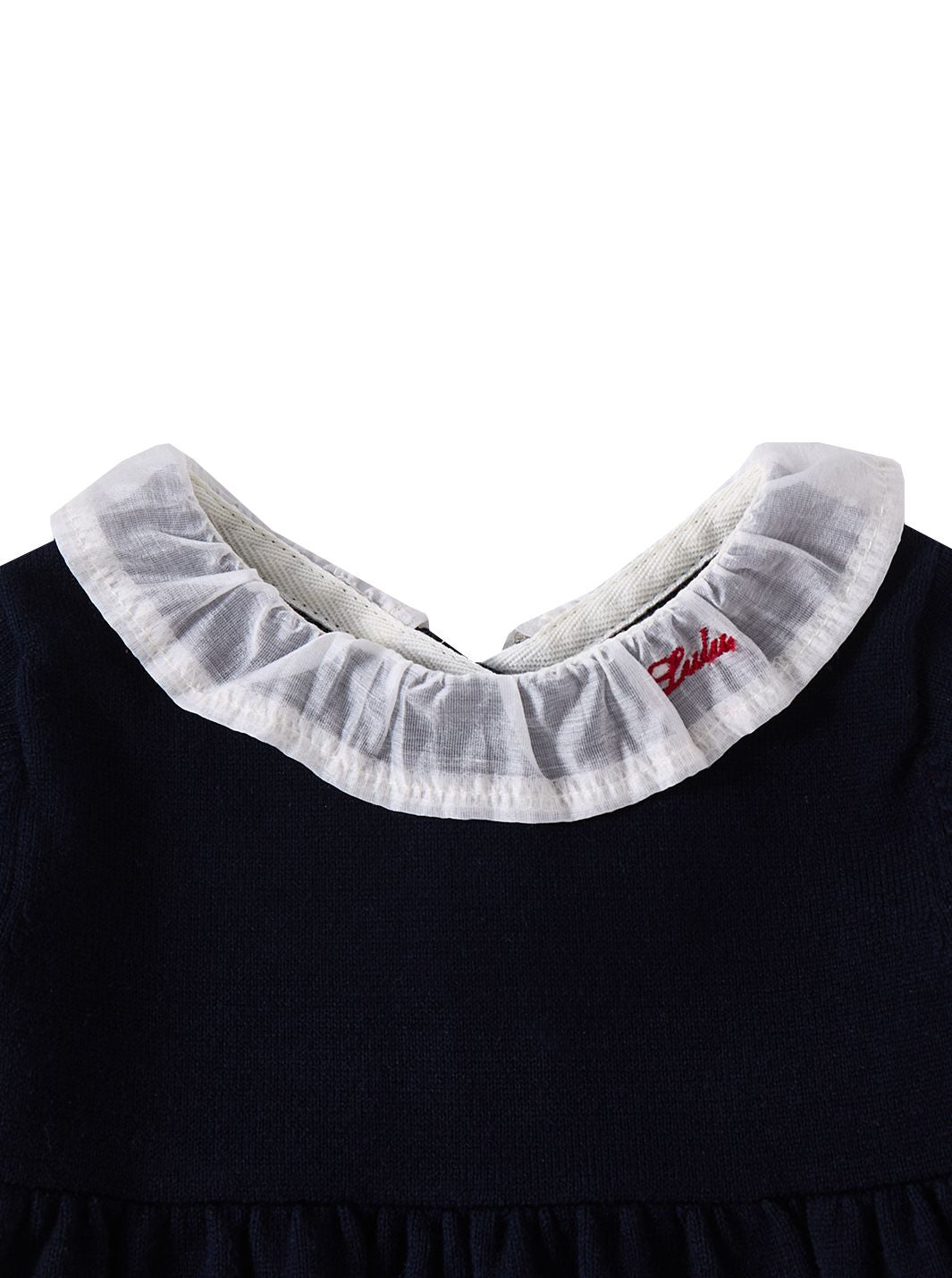 Signature Knit Ruffle Overall - Deep Navy