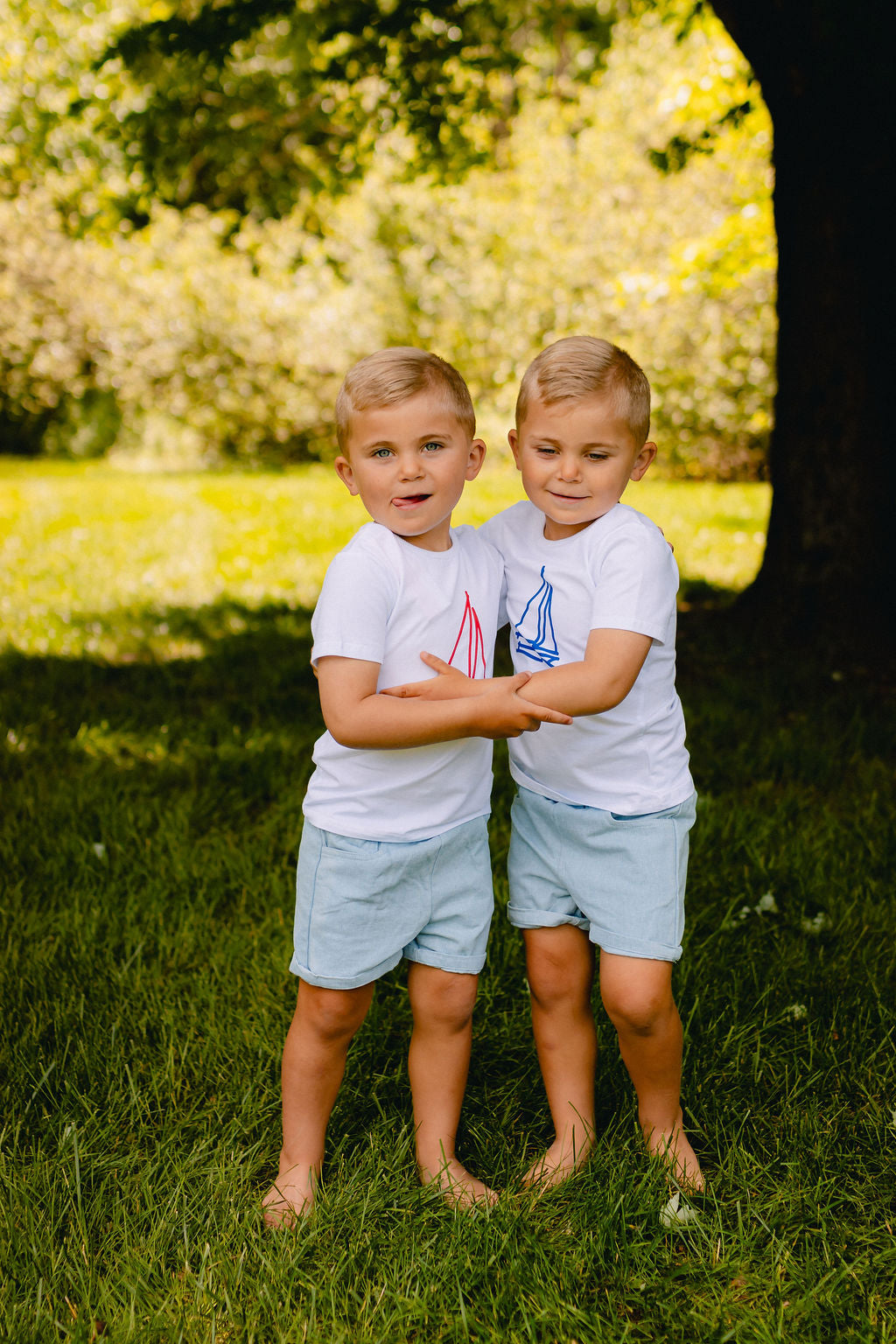 Classic Front Print T-shirt - White/Red