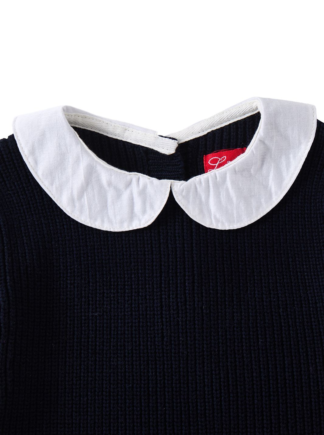 Combo Collar Sweater - Deep Navy