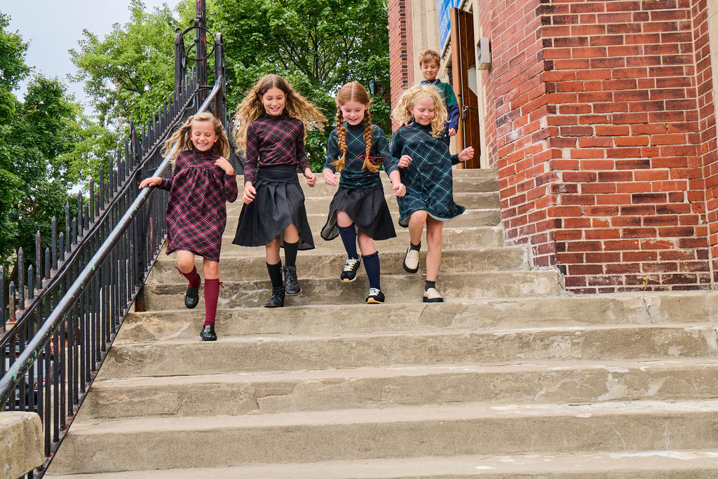 Plaid Mock Neck T-shirt - Forest Green