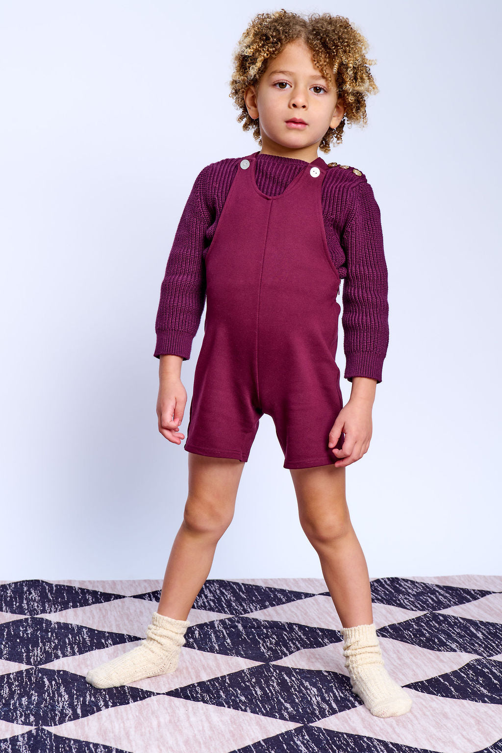 Baby Strap Overall - Grape