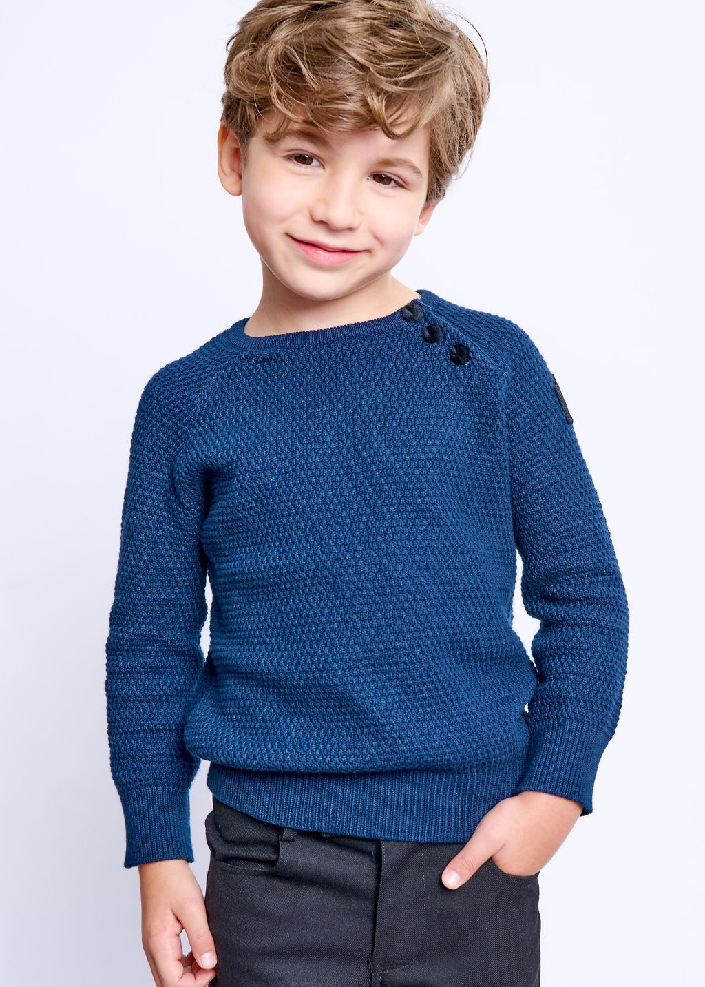 Buttons Emblem Sweater