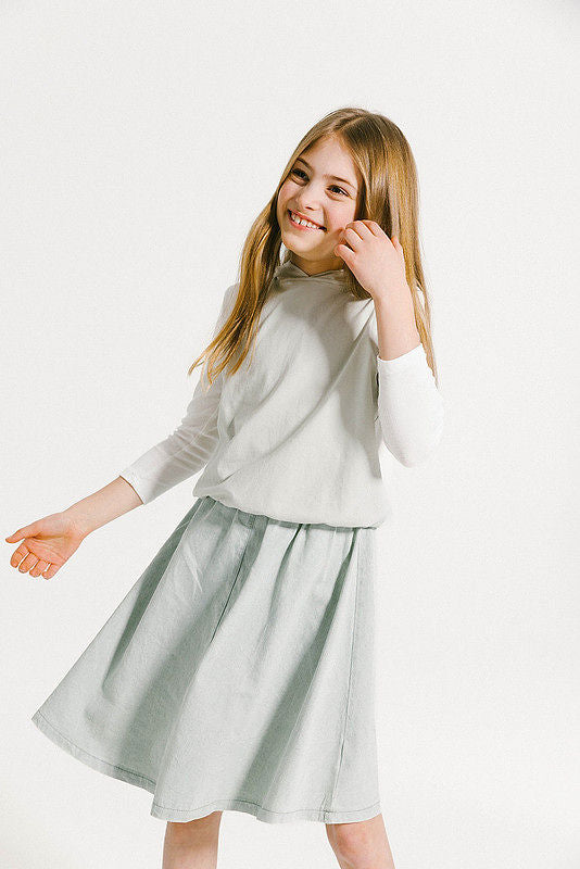 Hopscotch A-line  Skirt - Sage