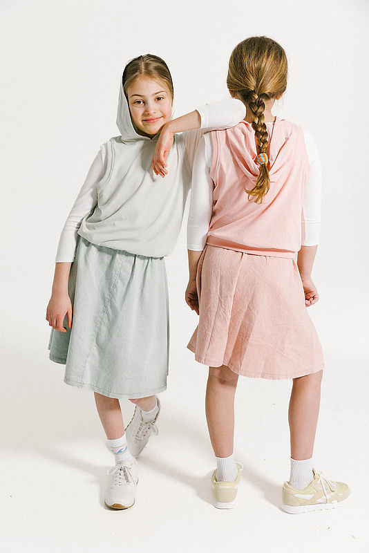 Hopscotch A-line Skirt - Salmon