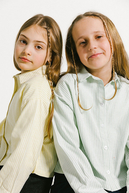 Hopscotch Striped Crop Shirt - Yellow