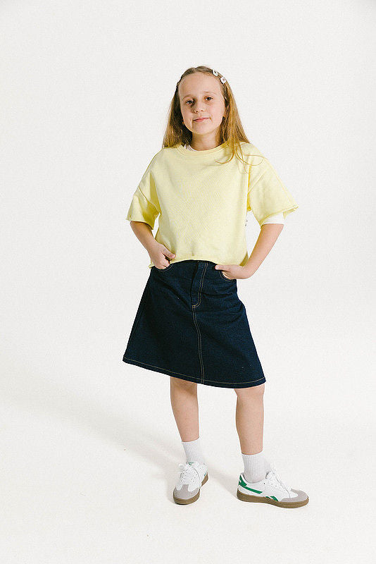 Gelato Rolled Edge T-Shirt - Yellow