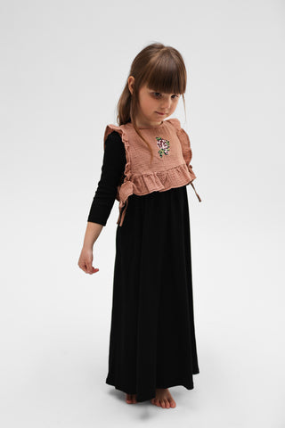 Vest Set Crop Length Robe