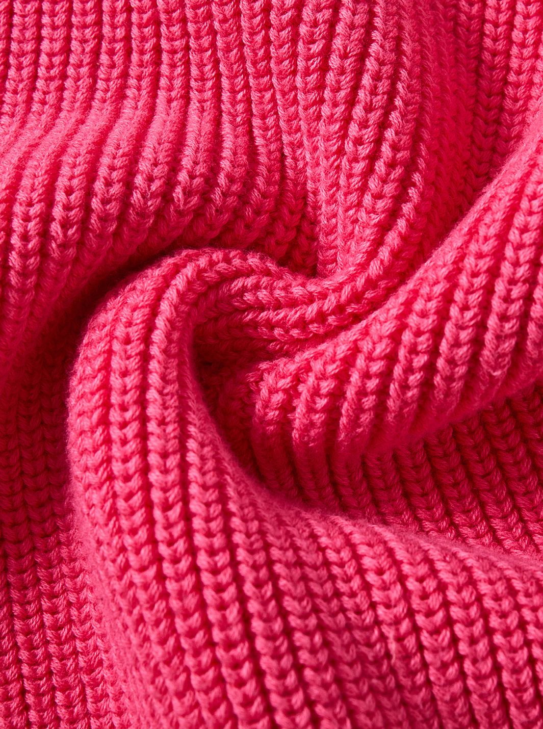 Combo Collar Sweater - Neon Hot Pink
