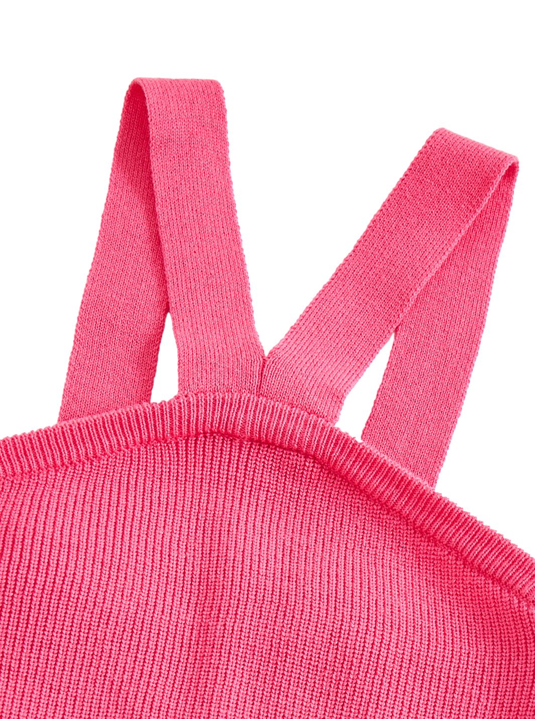 Knit Baby Overall - Neon Pink