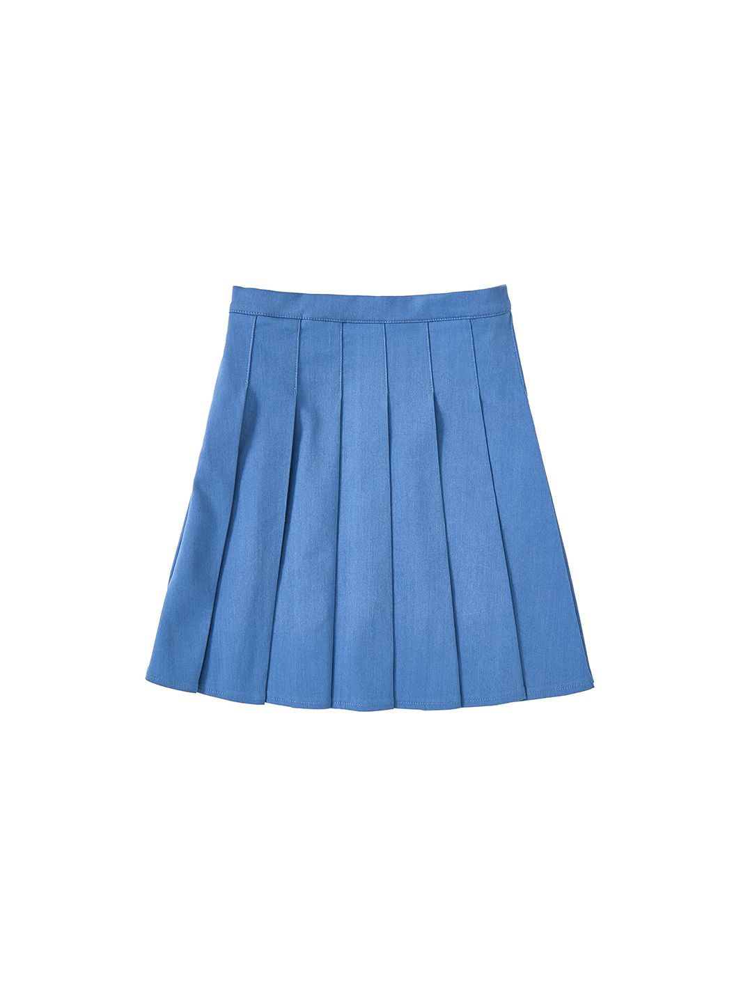 Denim Pleated Skirt - Lt. Blue