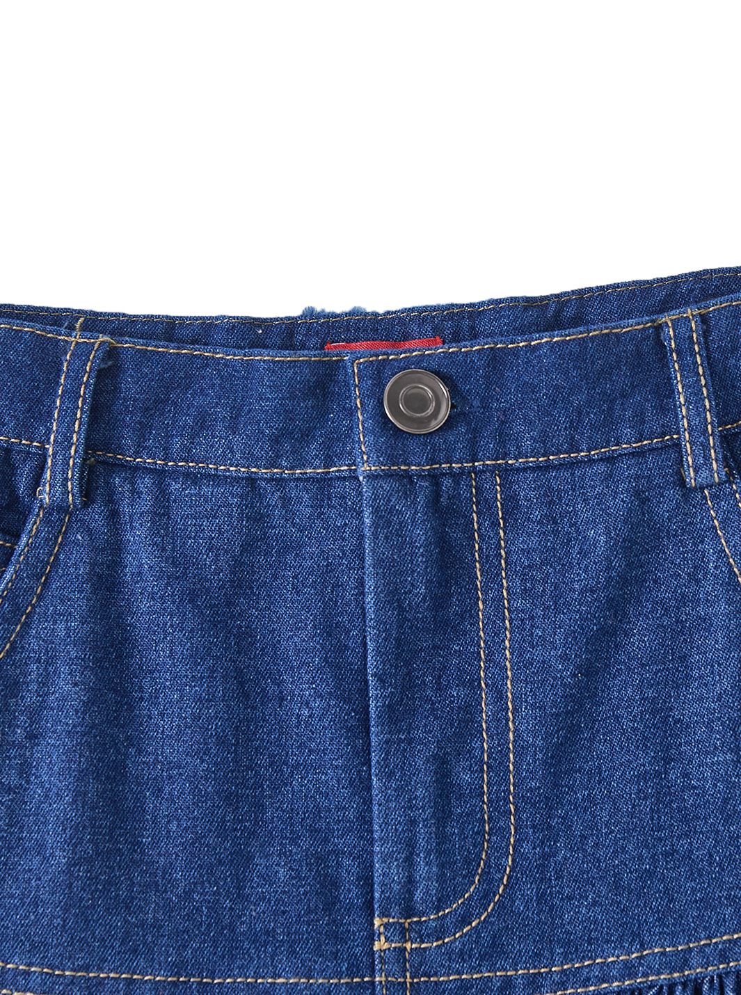 Denim Yoke Skirt - Navy