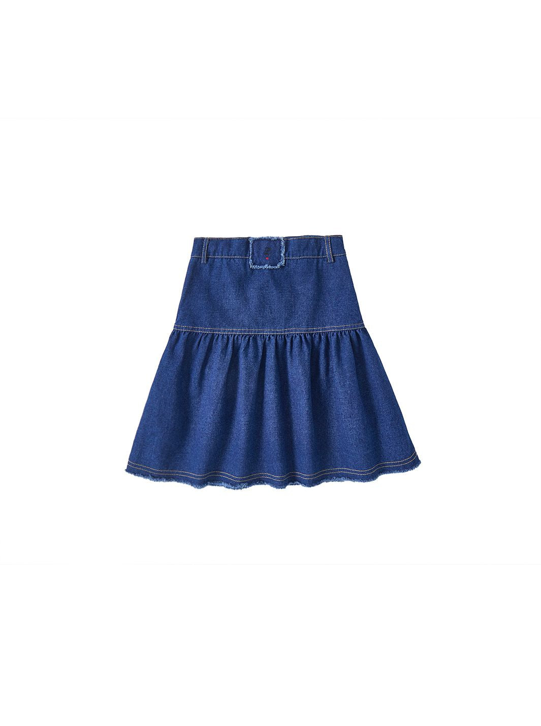 Denim Yoke Skirt - Navy