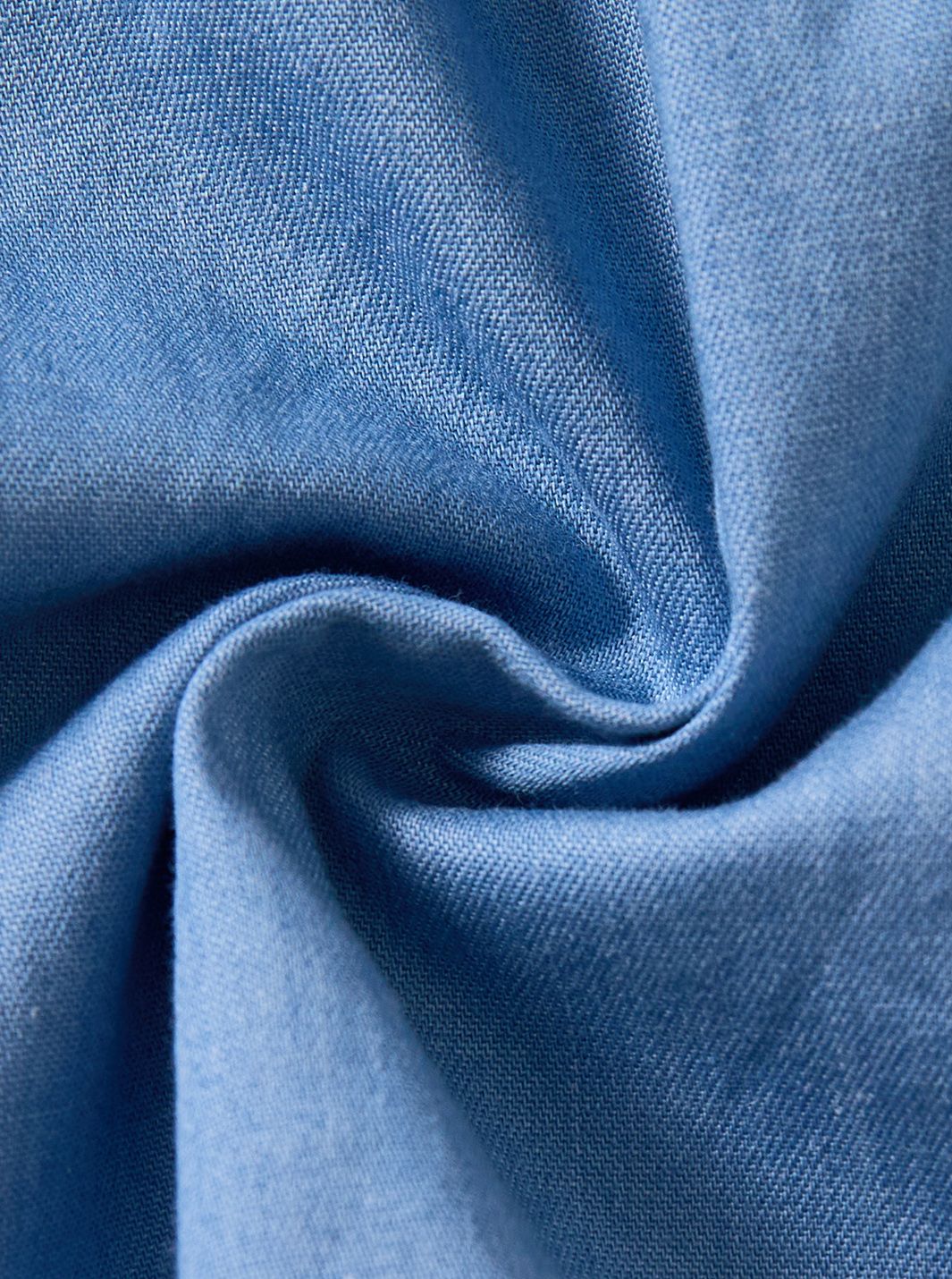 Denim Yoke Gathered Skirt - Lt. Blue