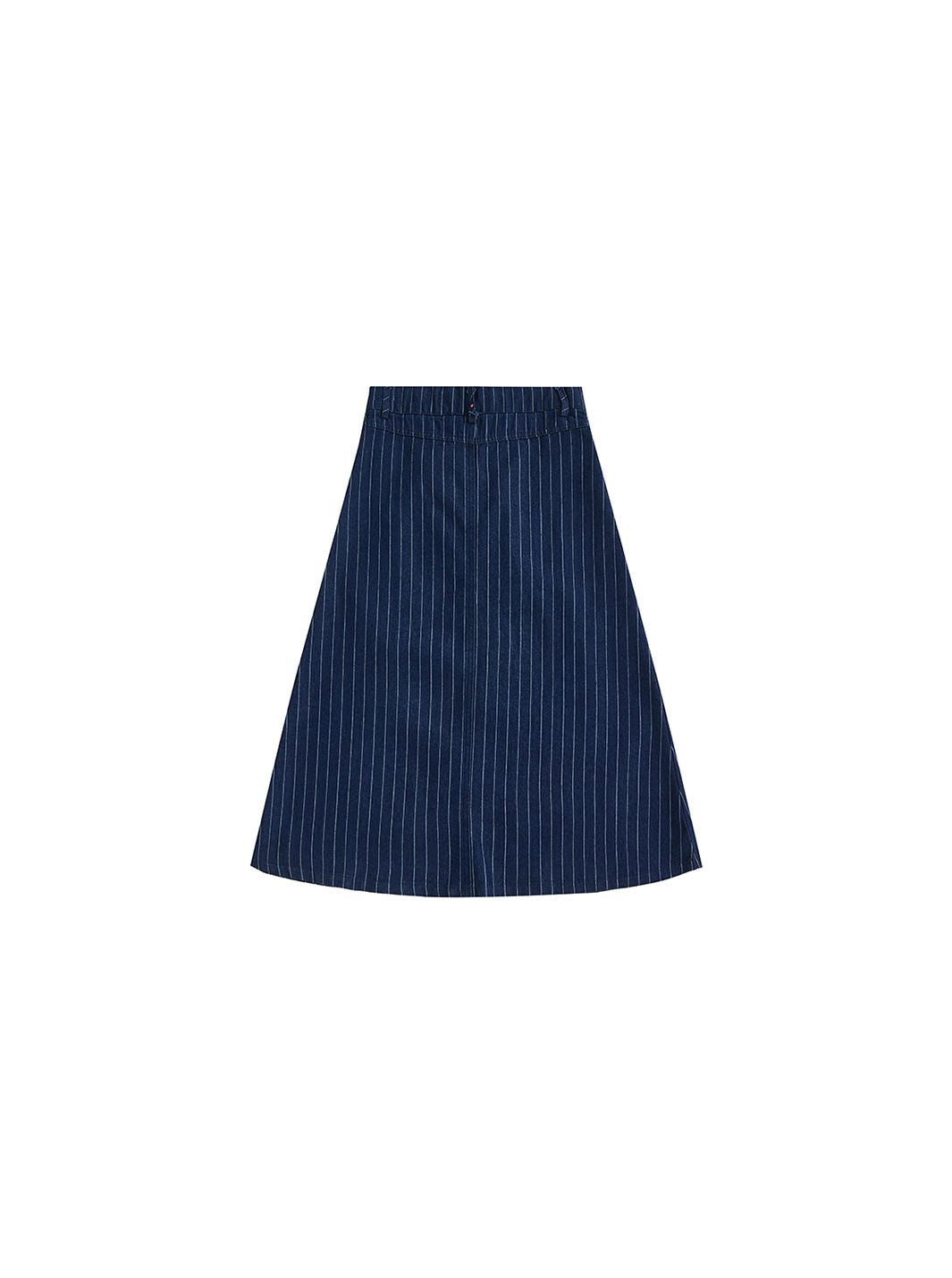 Railroad Stripe  Tea-length Skirt